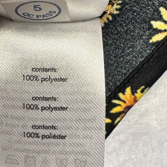 WeWoreWhat Black Babydoll Midi Slip Dress Sz 4 Daisy Print Fairy Grunge NWT - Picture 11 of 14